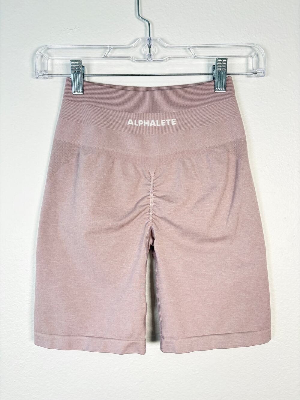 Women's Alphalete Dusty Rose Pink High Rise Seamless Amplify Biker Shorts